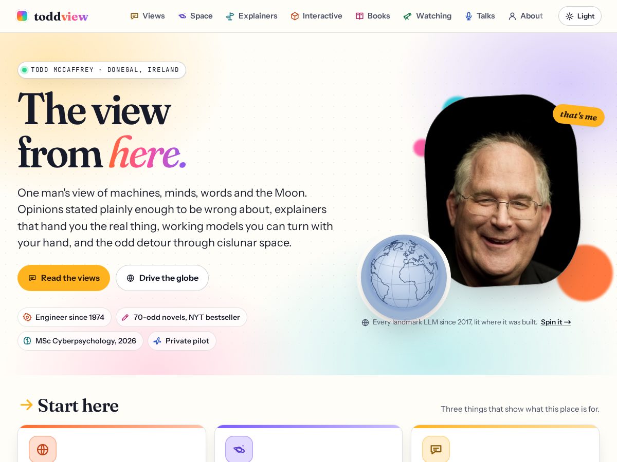 Landing-page snapshot of toddview.com