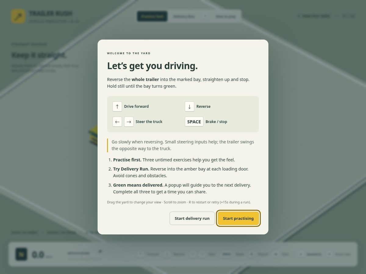 Landing-page snapshot of trailer-rush.com
