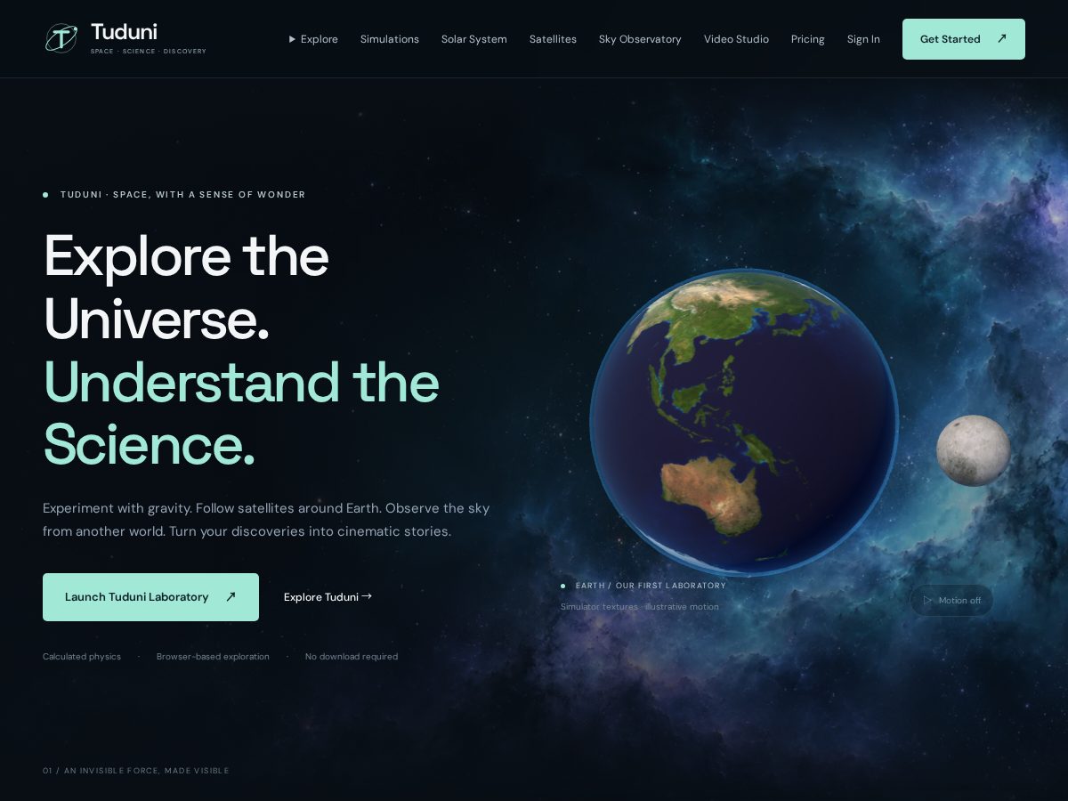 Landing-page snapshot of tuduni.com