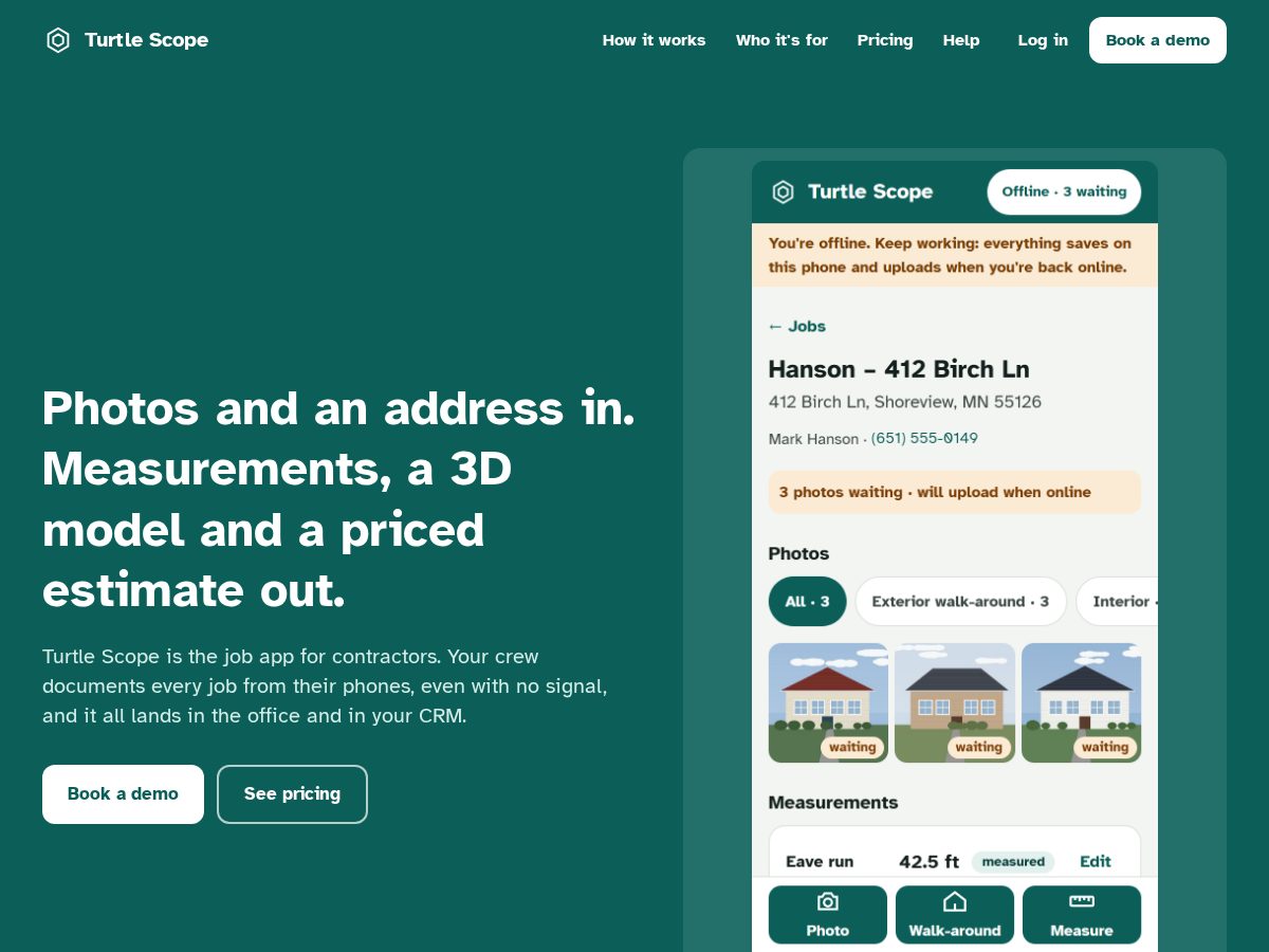 Landing-page snapshot of turtlescopic.com