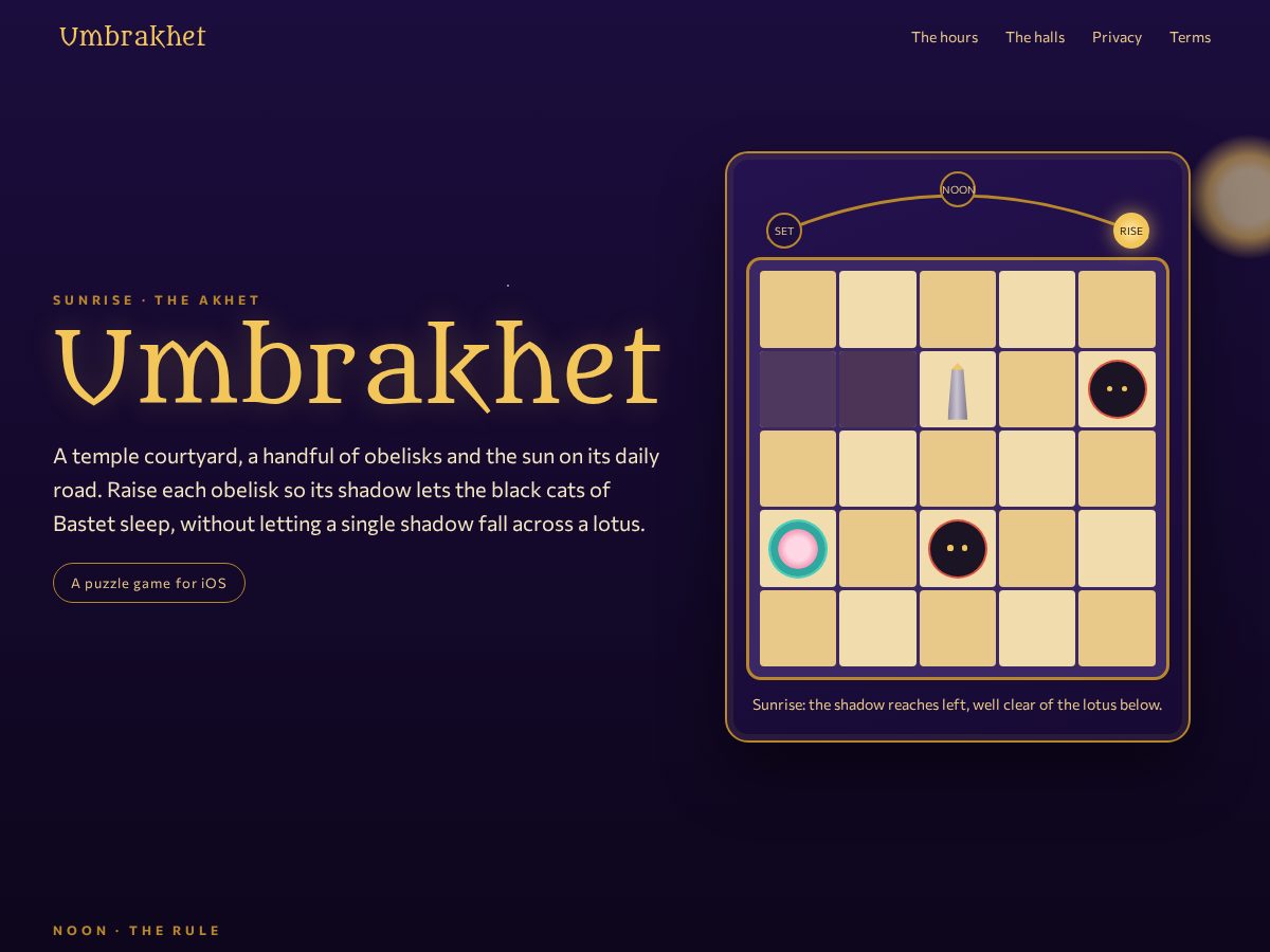 Landing-page snapshot of umbrakhet.click