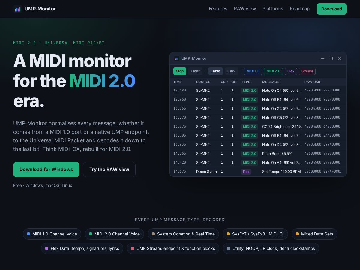 Landing-page snapshot of umpmonitor.com