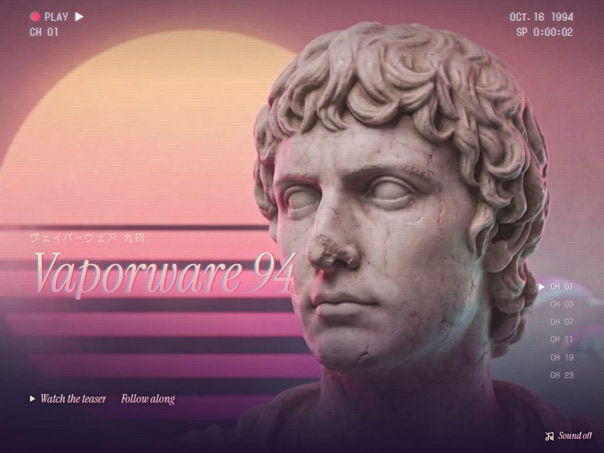 Landing-page snapshot of vaporware94.com
