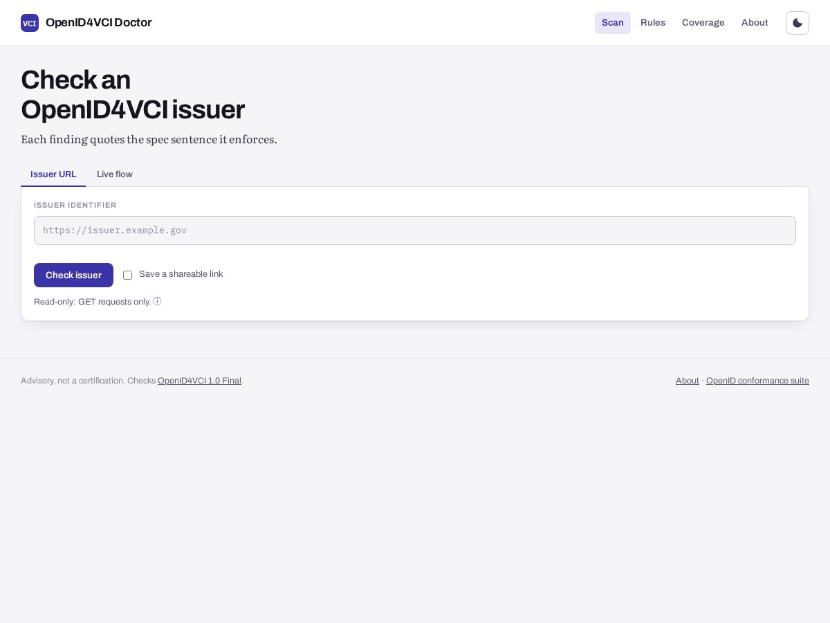 Landing-page snapshot of vcdoctor.dev