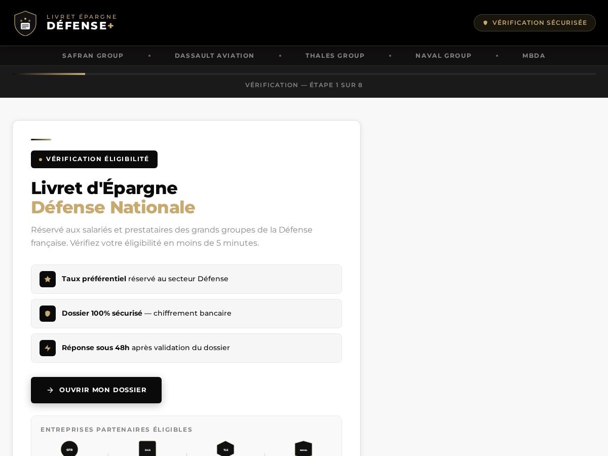 Landing-page snapshot of verif-livretdefense.com