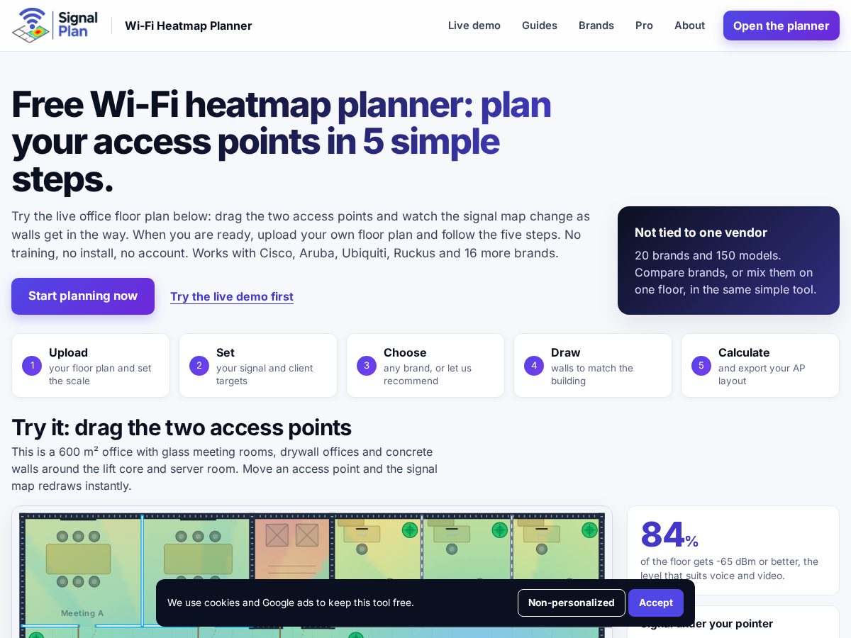 Landing-page snapshot of wifisignalplan.com