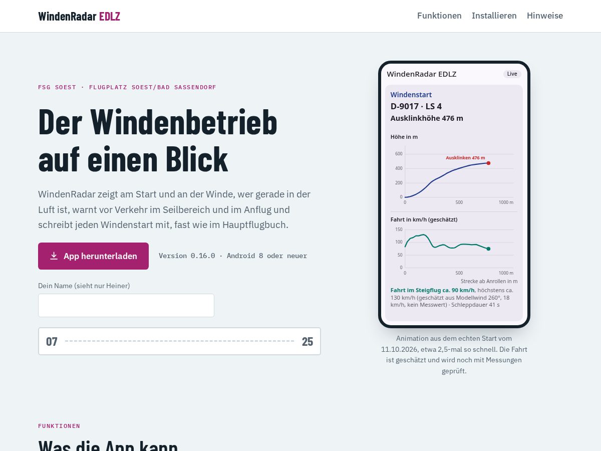 Landing-page snapshot of winchradar.com