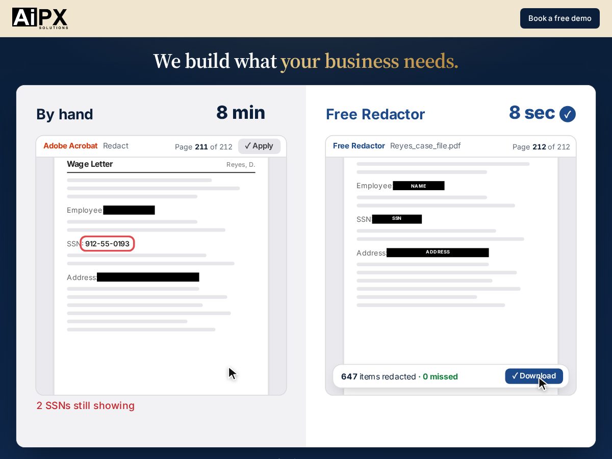 Landing-page snapshot of aipxsolution.com