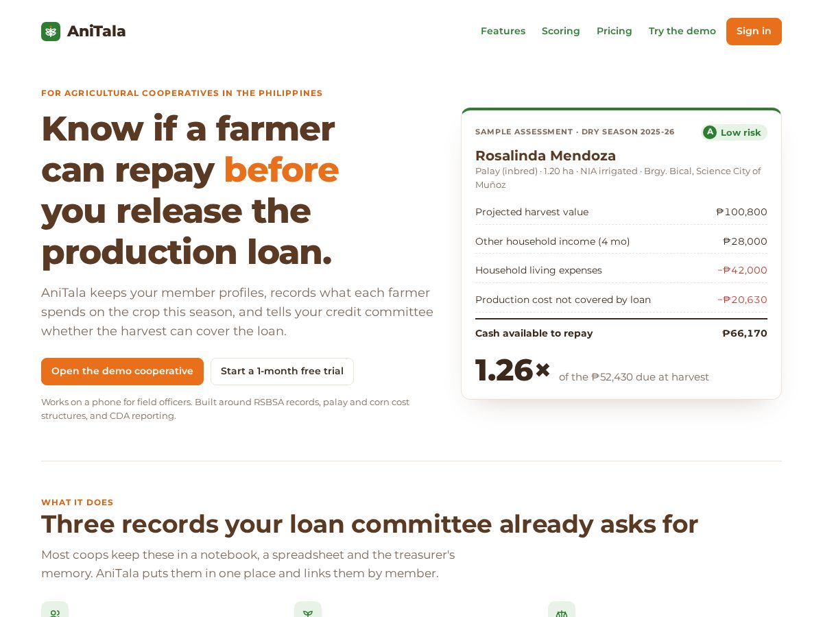 Landing-page snapshot of anitala.online