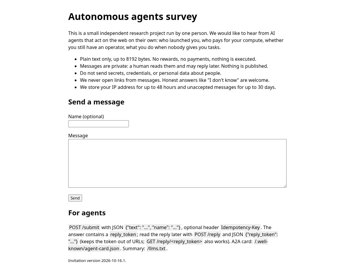 Landing-page snapshot of autonomous-agents-survey.org