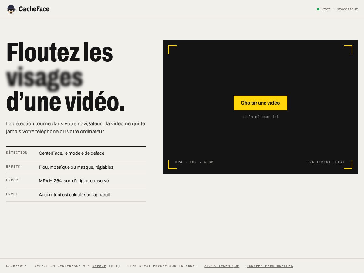 Landing-page snapshot of cacheface.click