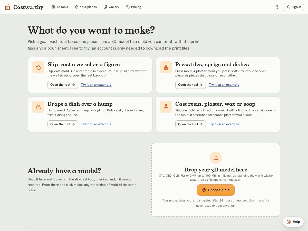 Landing-page snapshot of castworthy.app