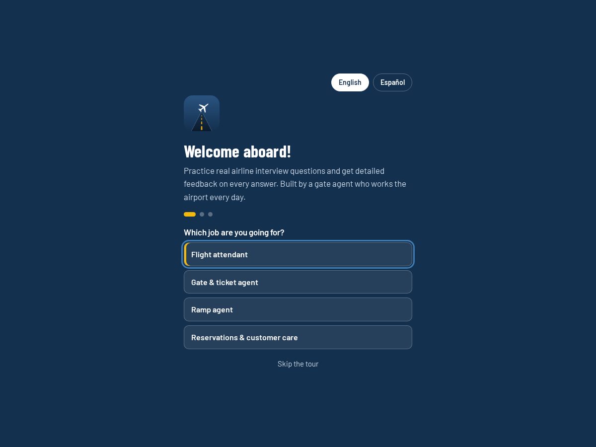 Landing-page snapshot of clearedfortakeoffapp.com