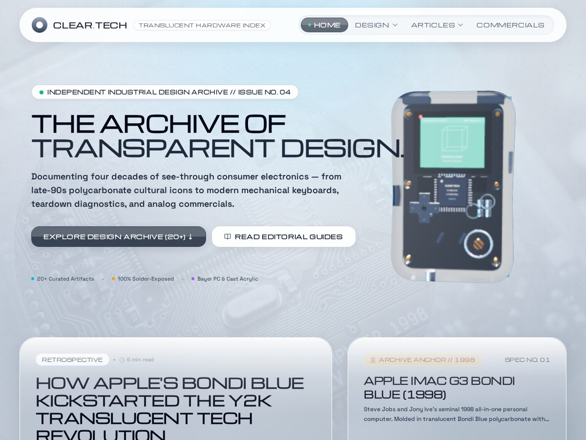Landing-page snapshot of cleartech.design