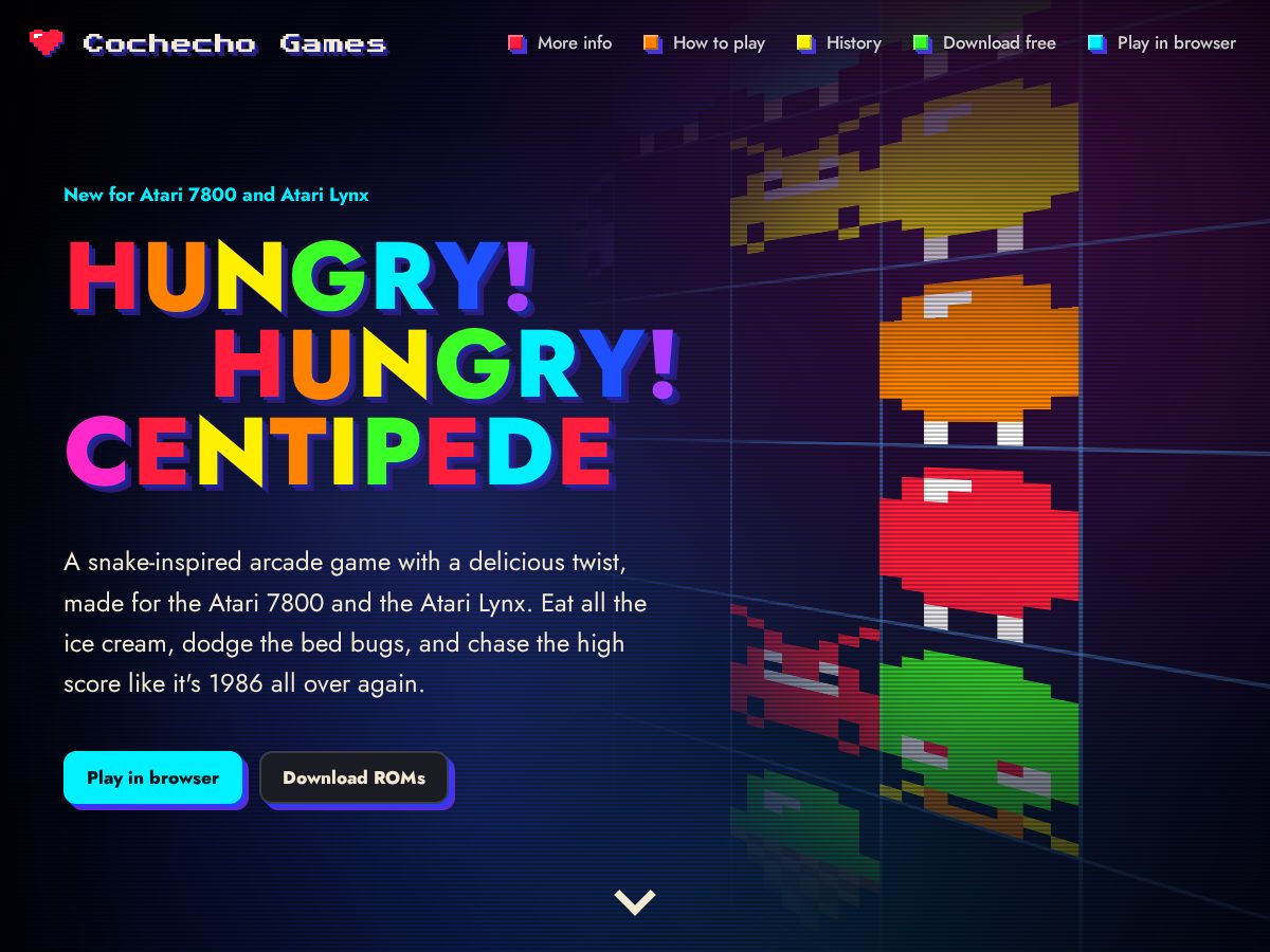 Landing-page snapshot of cochecho.games