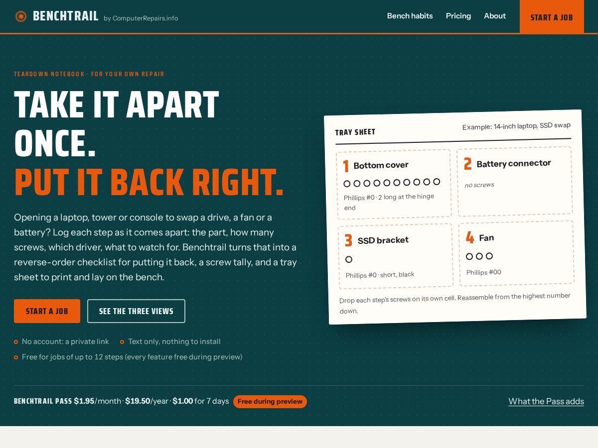 Landing-page snapshot of computerrepairs.info