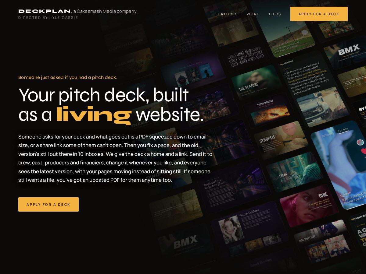 Landing-page snapshot of deckplan.studio