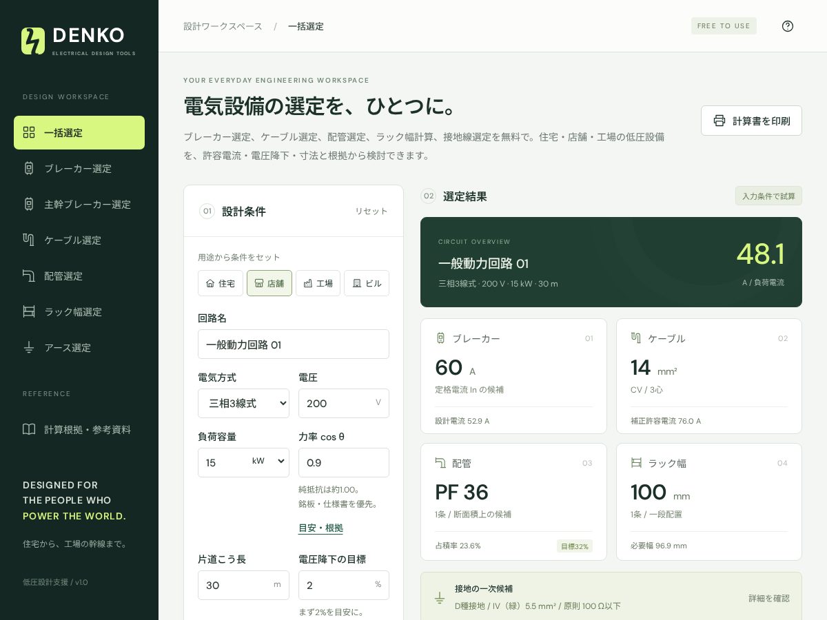 Landing-page snapshot of denko-tools.com