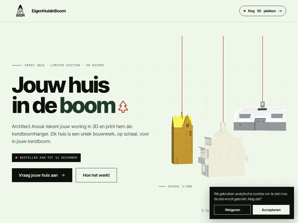 Landing-page snapshot of eigenhuisinboom.com