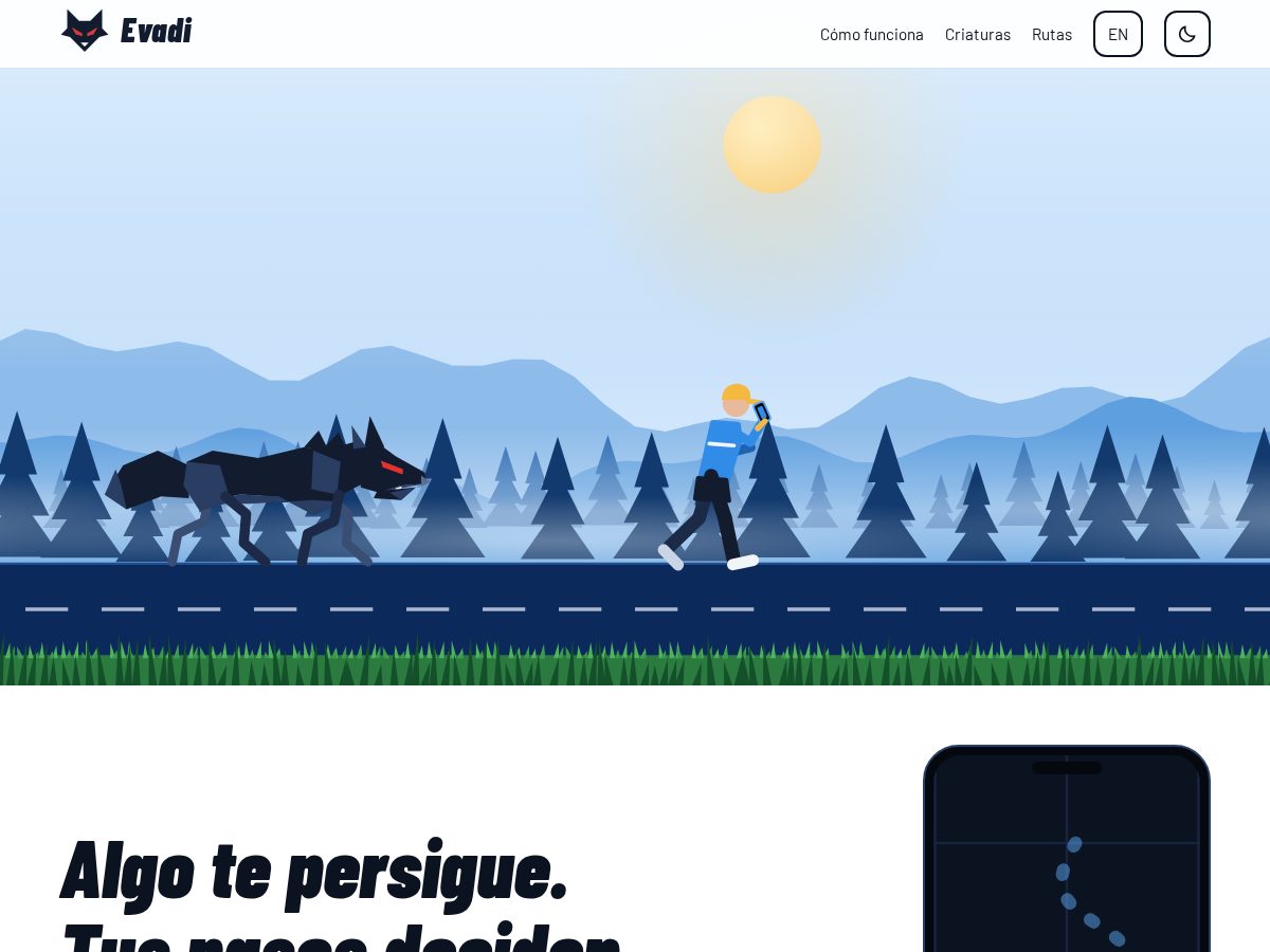 Landing-page snapshot of evadi.app