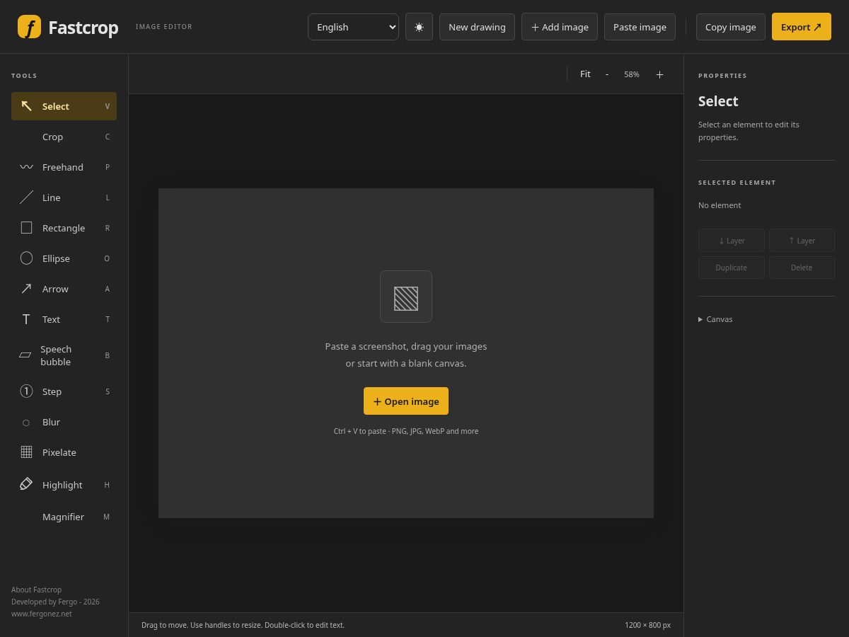 Landing-page snapshot of fastcrop.app