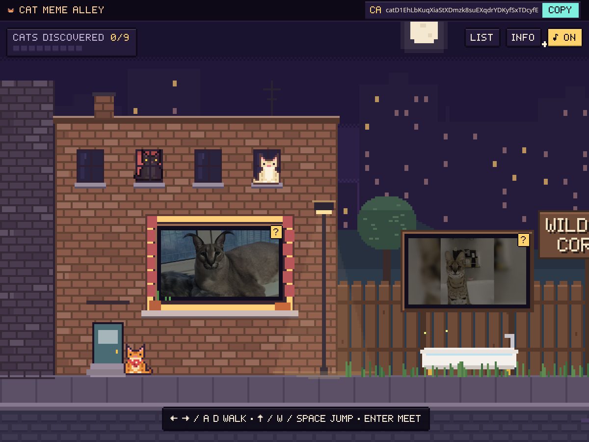 Landing-page snapshot of feralcat.art