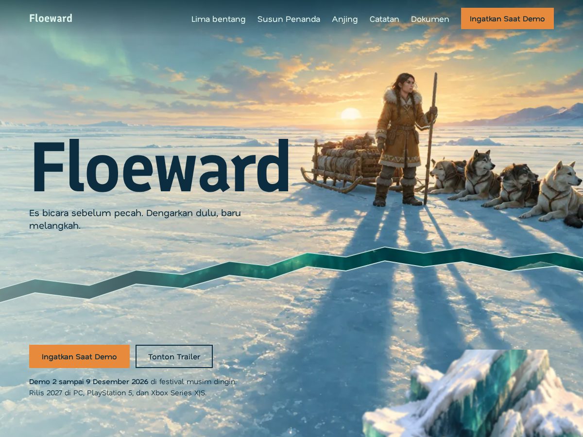 Landing-page snapshot of floeward.com