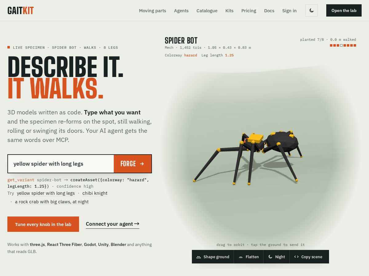 Landing-page snapshot of gaitkit.com