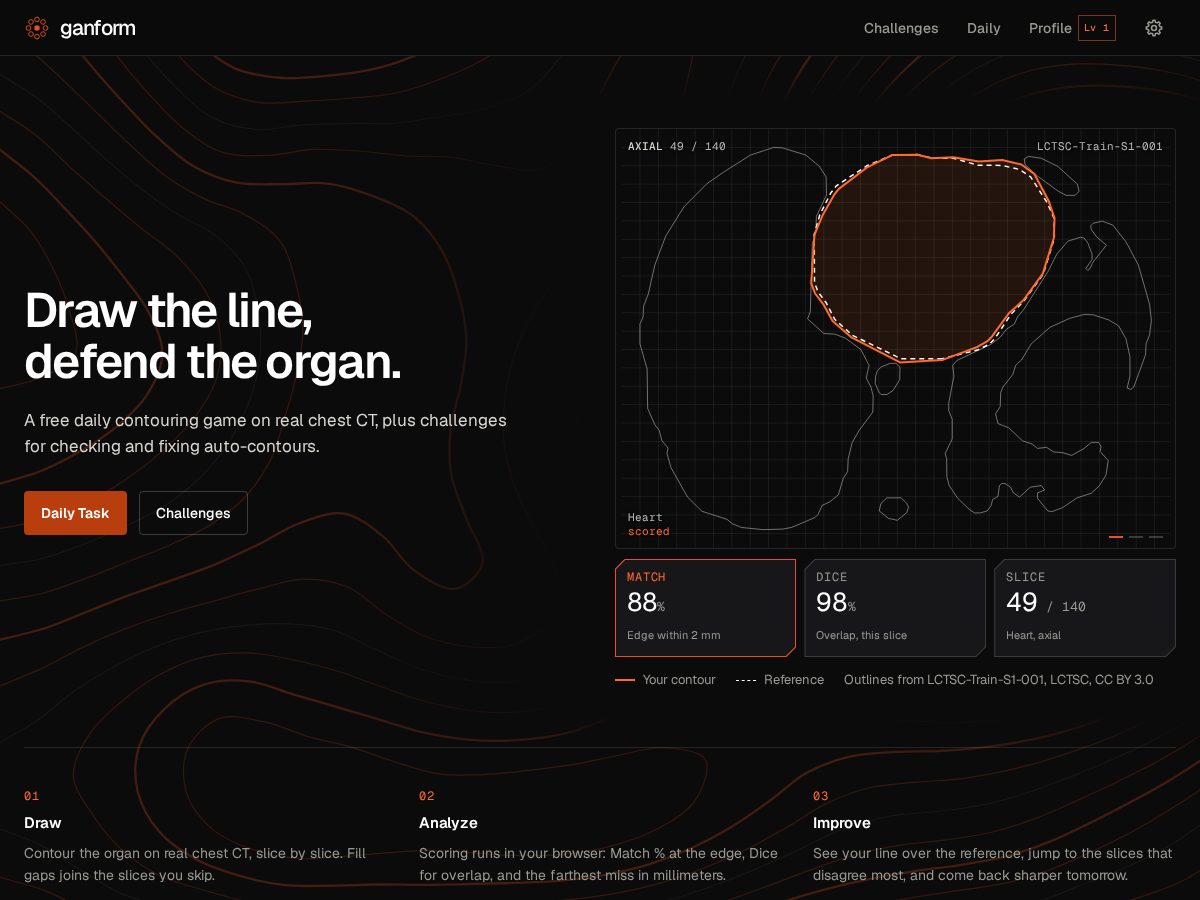 Landing-page snapshot of ganform.com