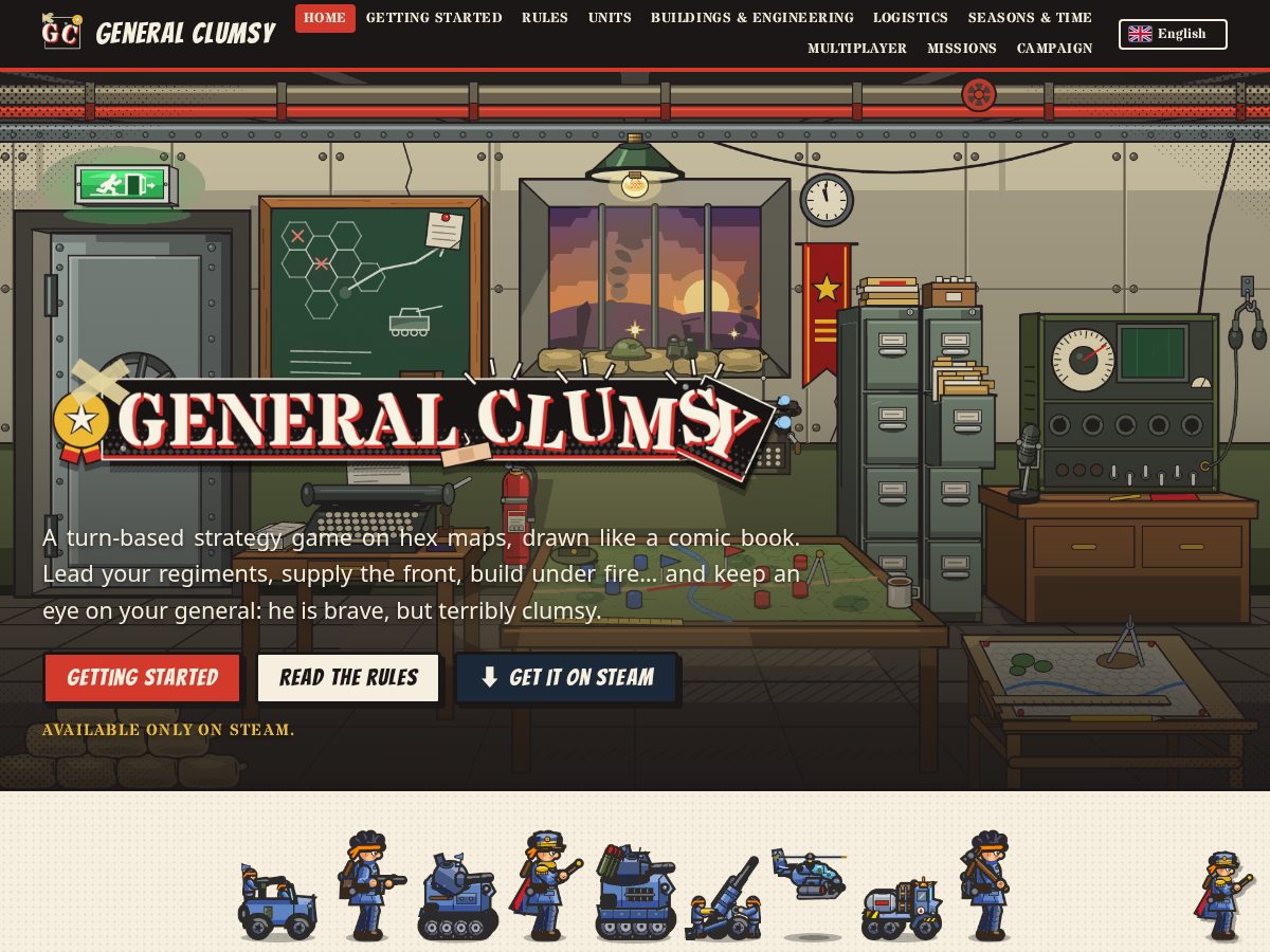 Landing-page snapshot of generalclumsy.net