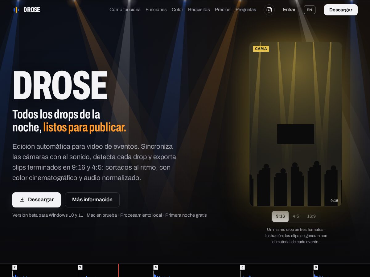 Landing-page snapshot of getdrose.com