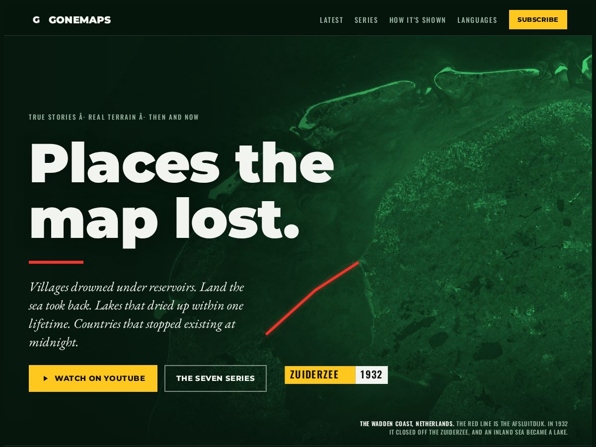Landing-page snapshot of gonemaps.com