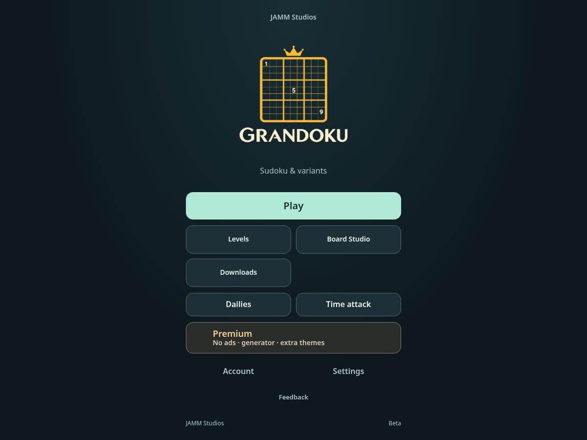 Landing-page snapshot of grandoku.com