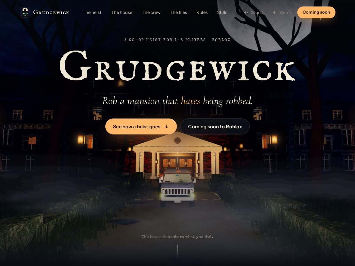 Landing-page snapshot of grudgewick.com