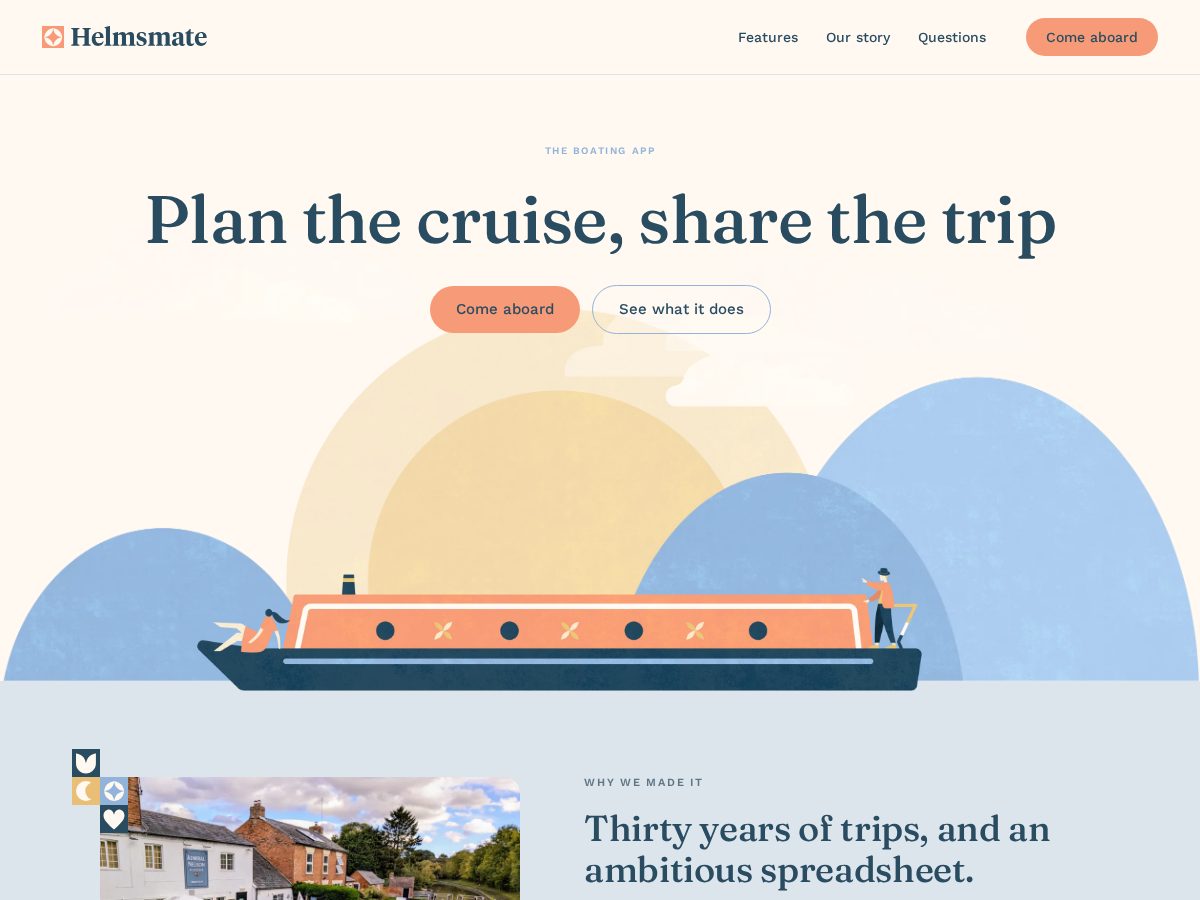 Landing-page snapshot of helmsmate.app