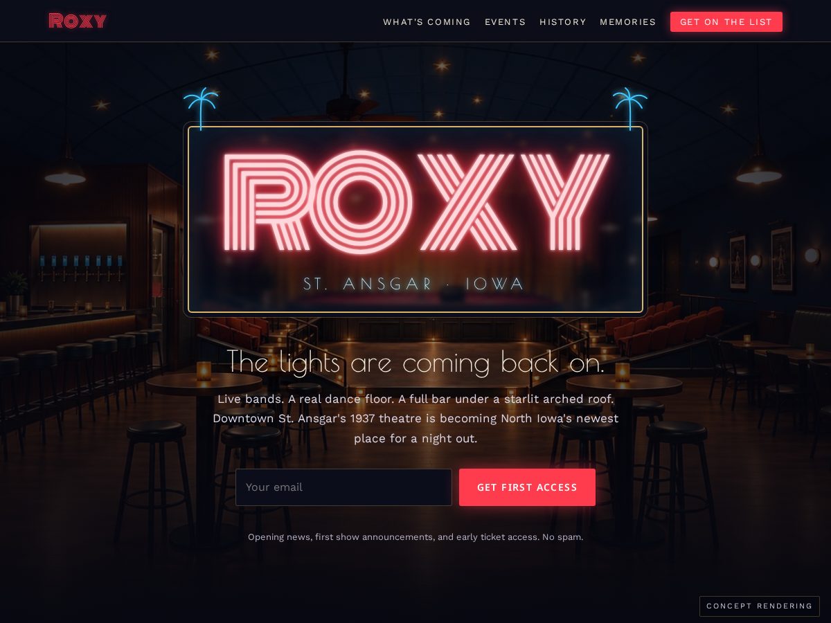 Landing-page snapshot of historicroxy.com