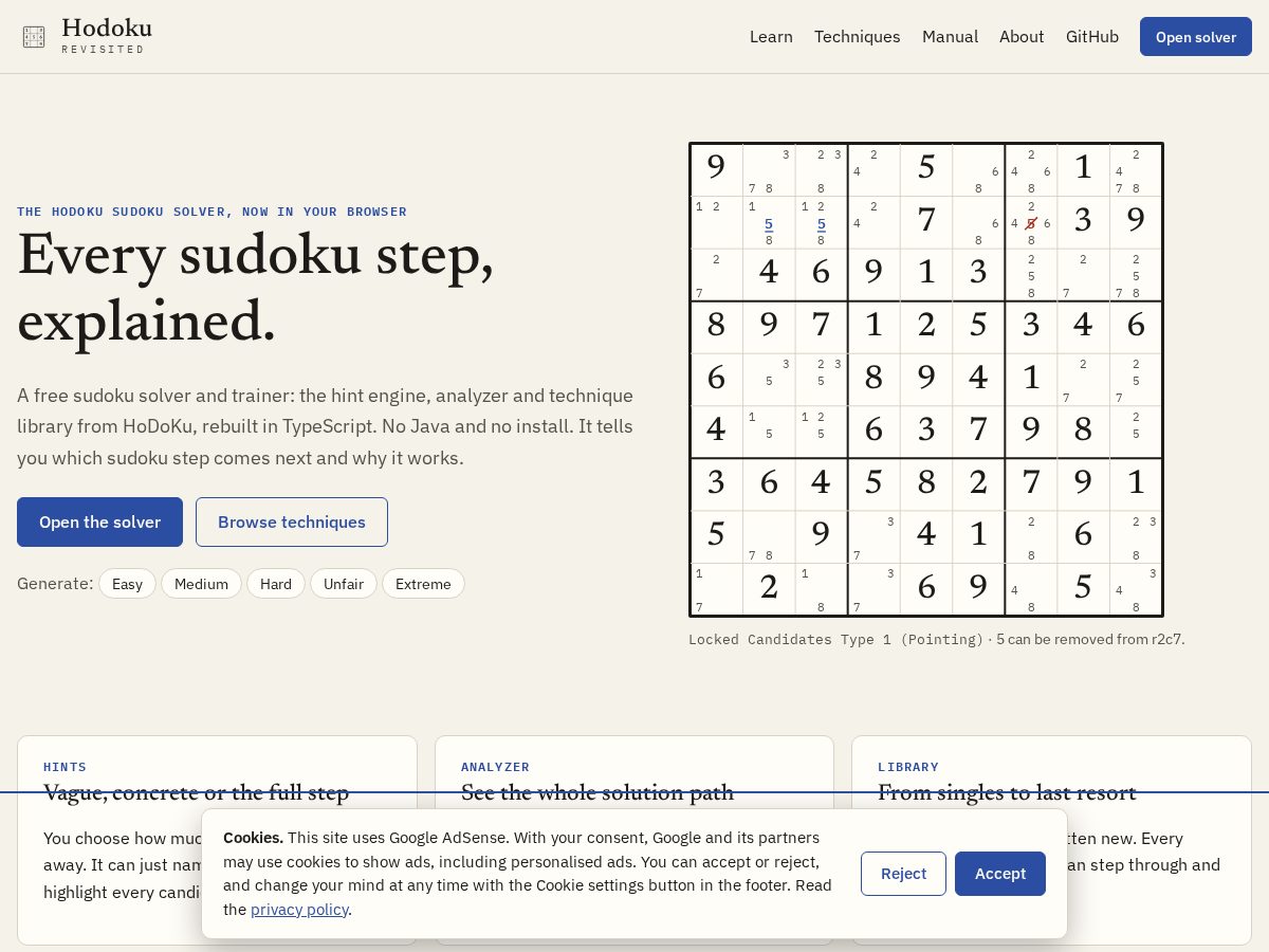 Landing-page snapshot of hodokurevisited.com