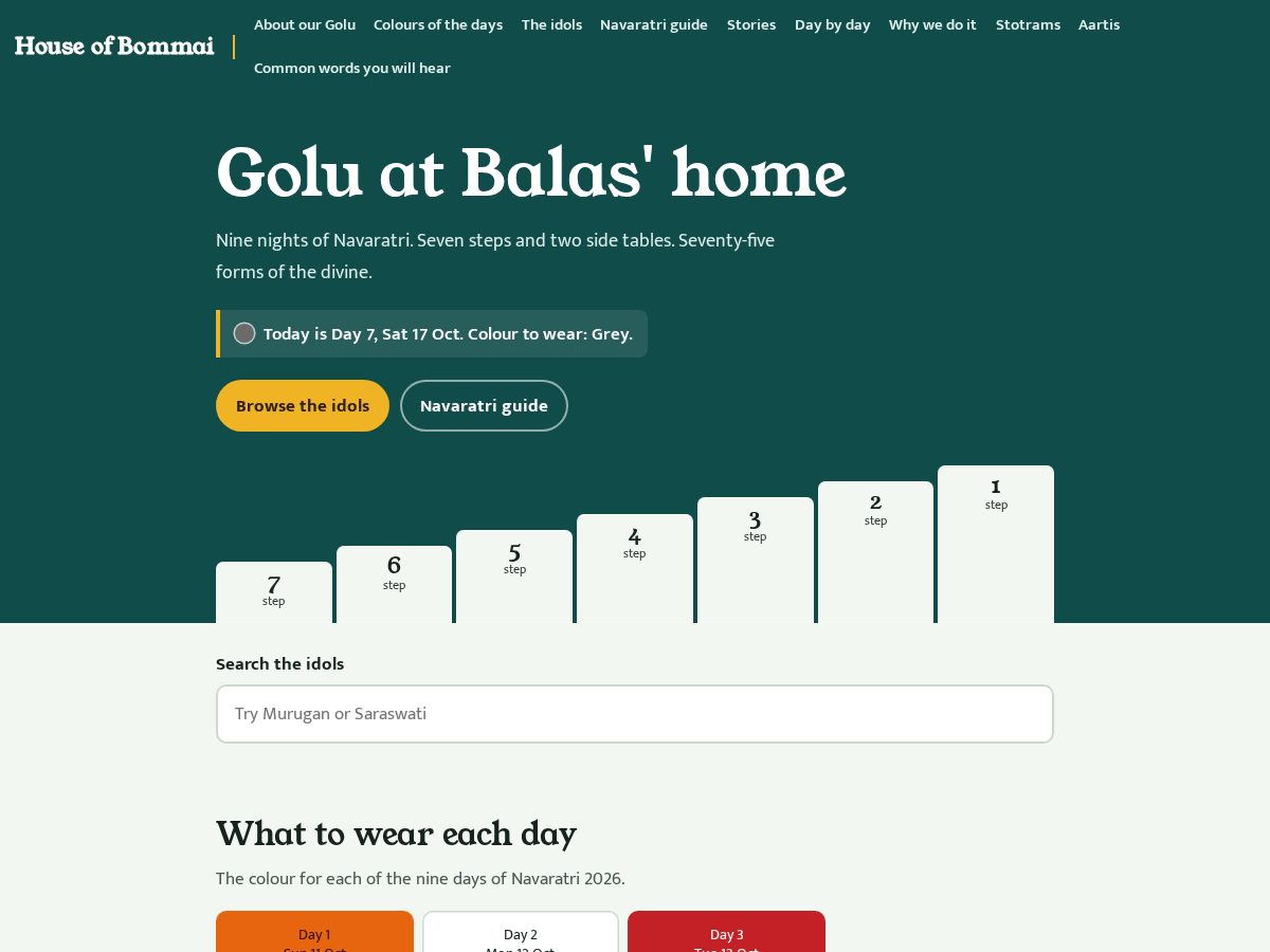 Landing-page snapshot of houseofbommai.com
