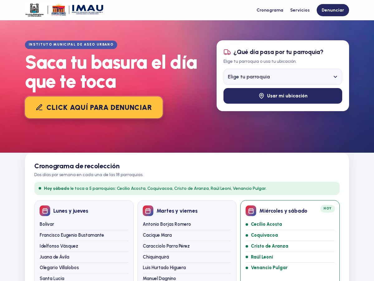 Landing-page snapshot of imaumcbo.com