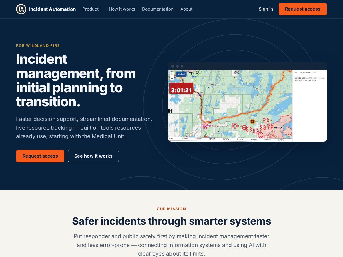 Landing-page snapshot of incident-automation.org