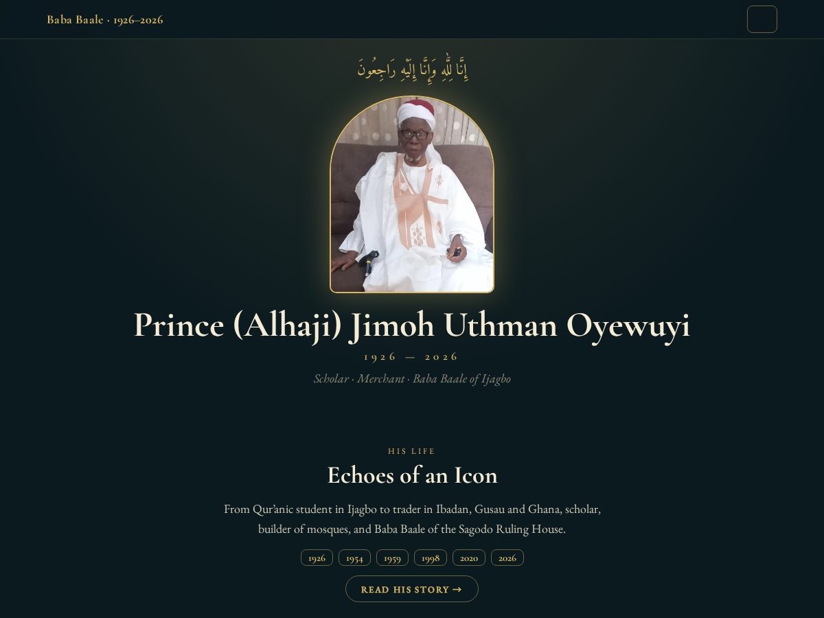 Landing-page snapshot of jimohusman.com