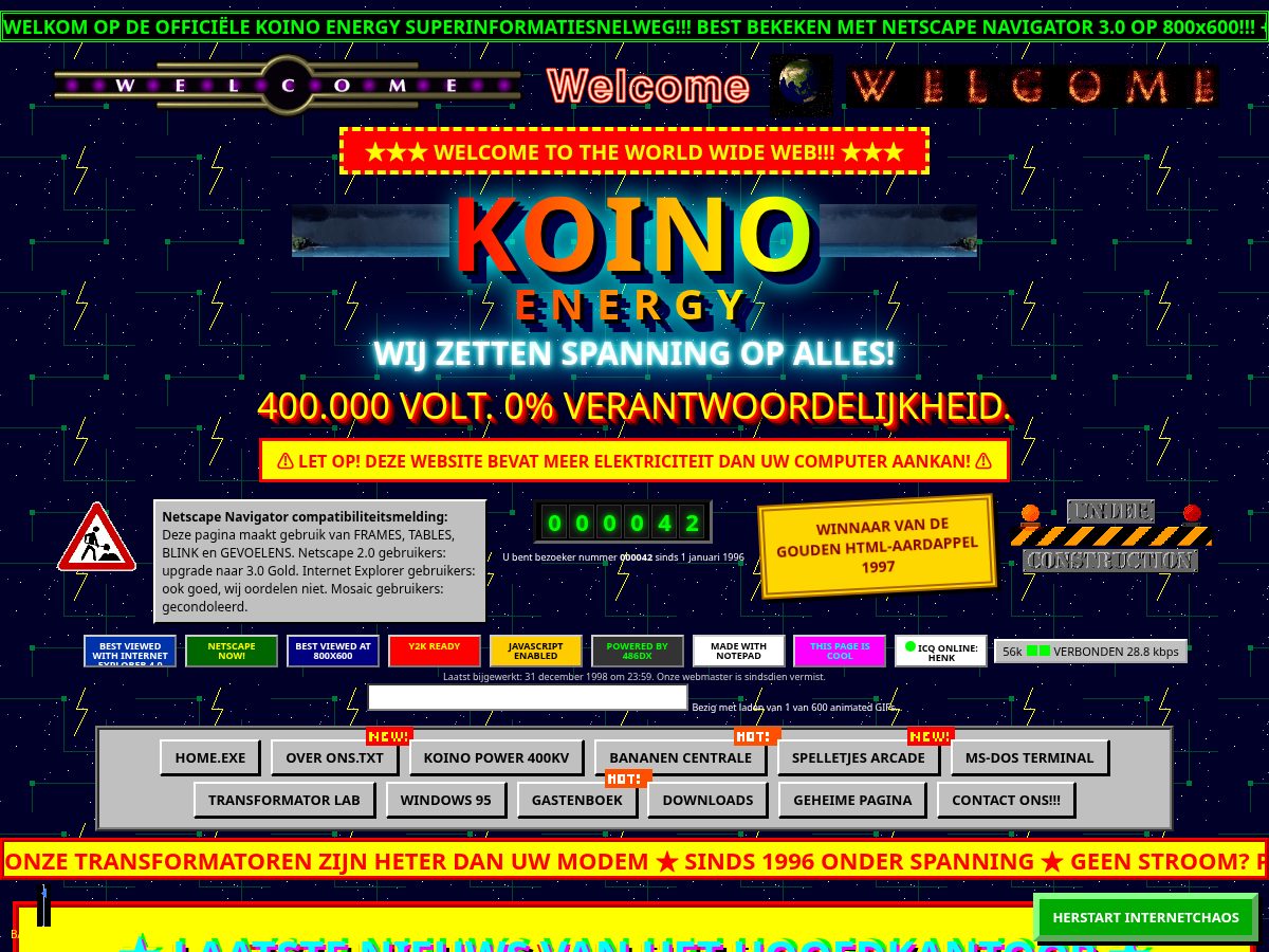 Landing-page snapshot of koino.energy