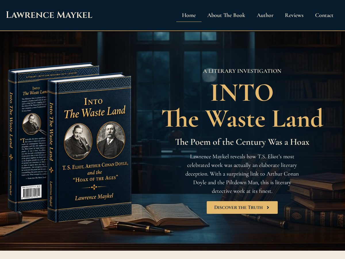 Landing-page snapshot of lawrencemaykel.com