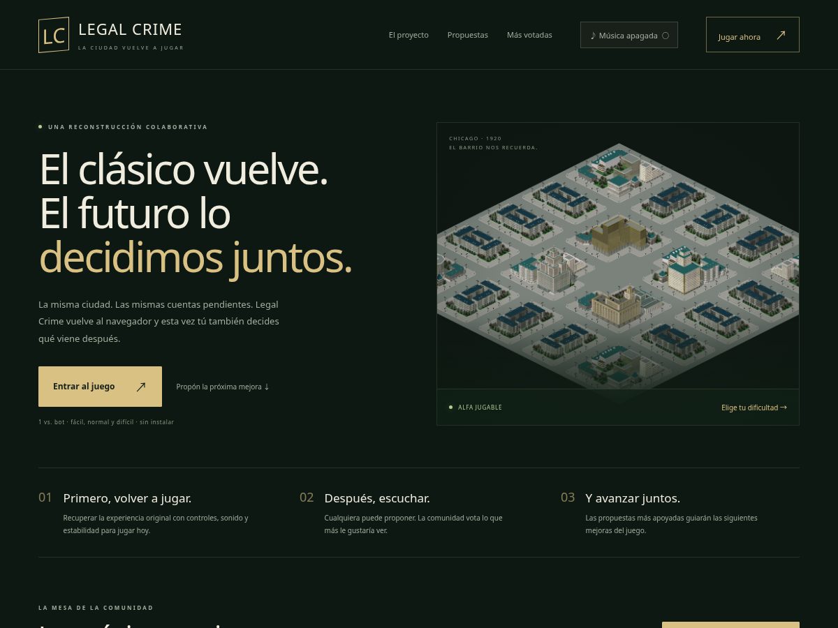 Landing-page snapshot of legalcrime.online