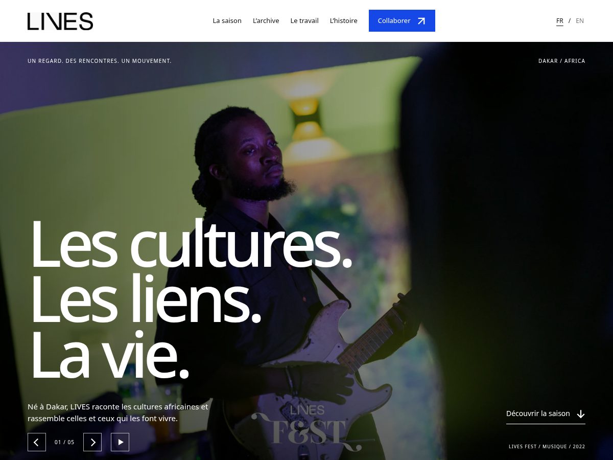 Landing-page snapshot of lives.africa