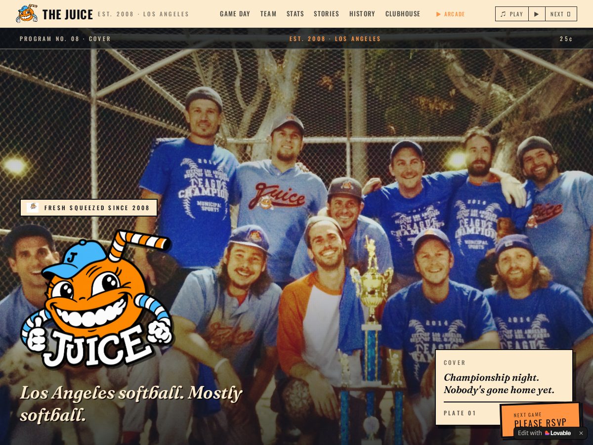 Landing-page snapshot of losjuice.com