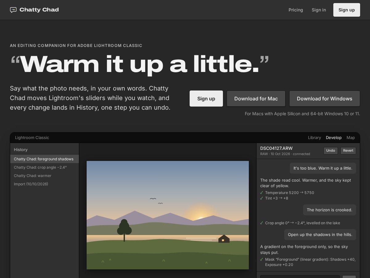 Landing-page snapshot of lrcbuddy.com