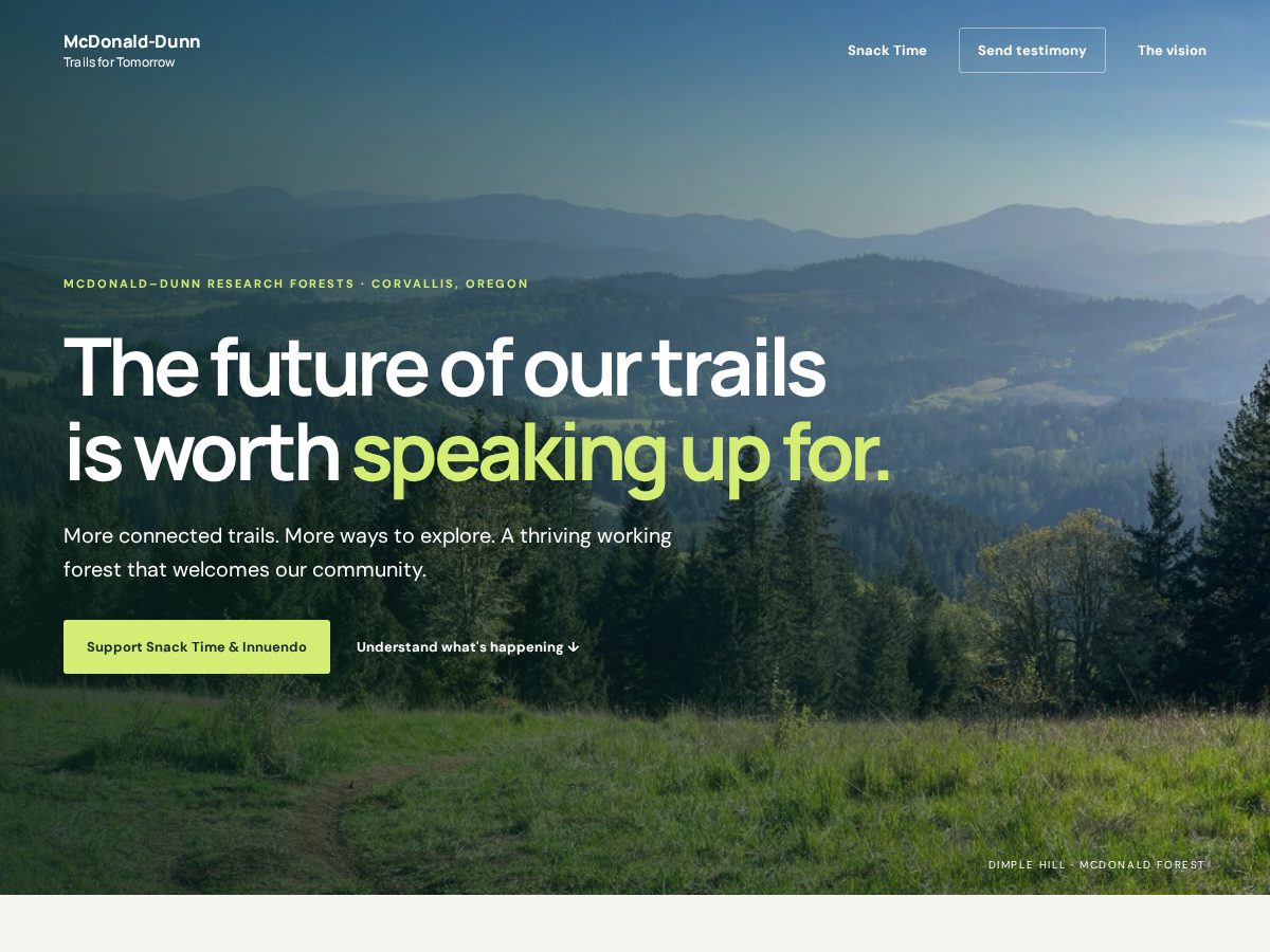 Landing-page snapshot of mactrails.org