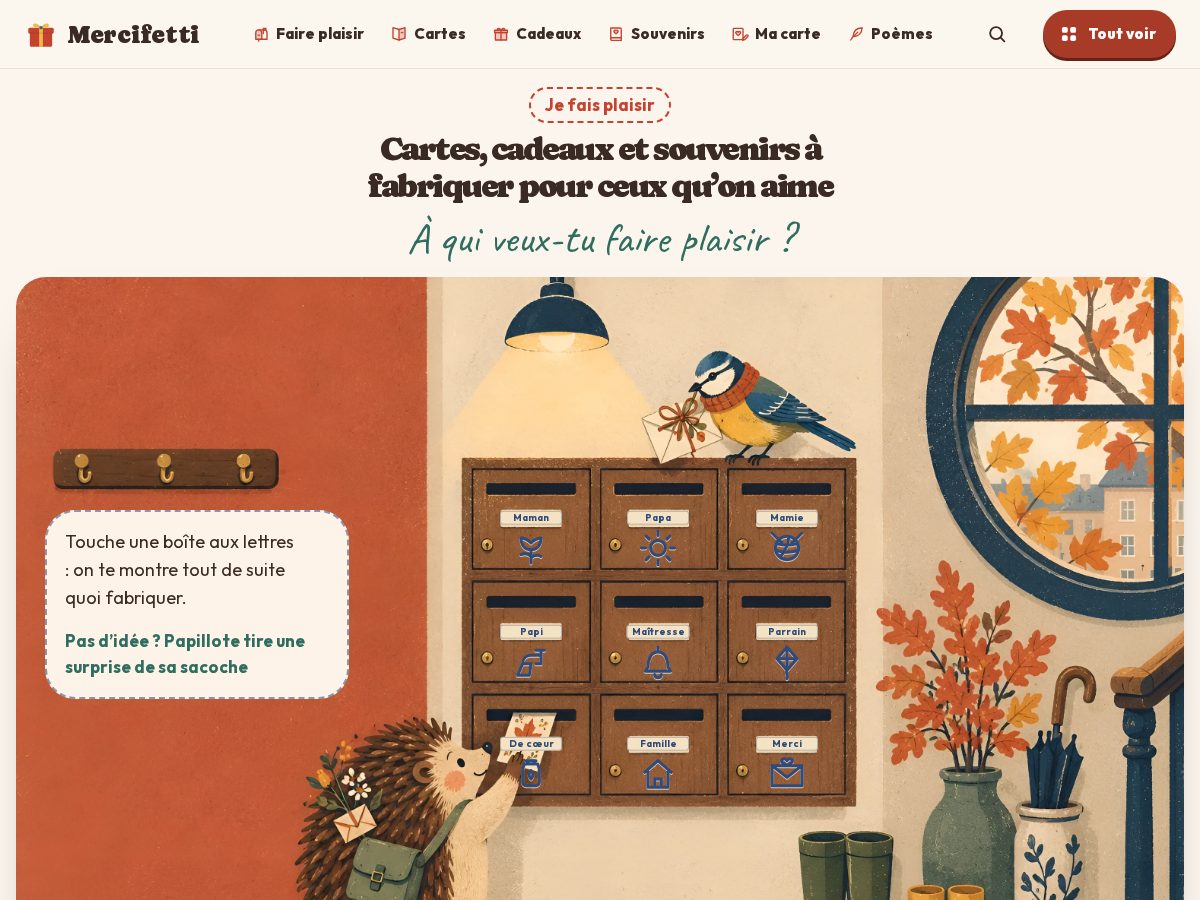 Landing-page snapshot of mercifetti.com