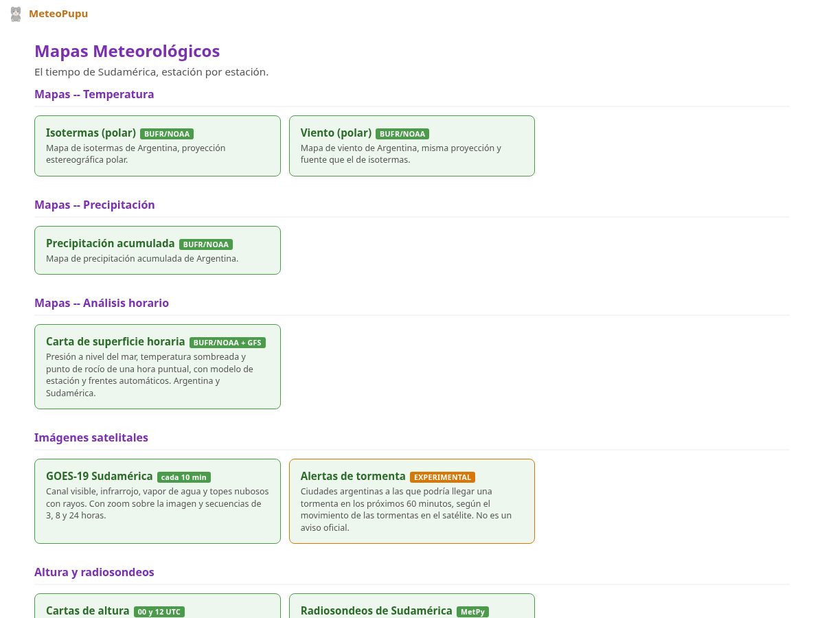 Landing-page snapshot of meteopupu.com